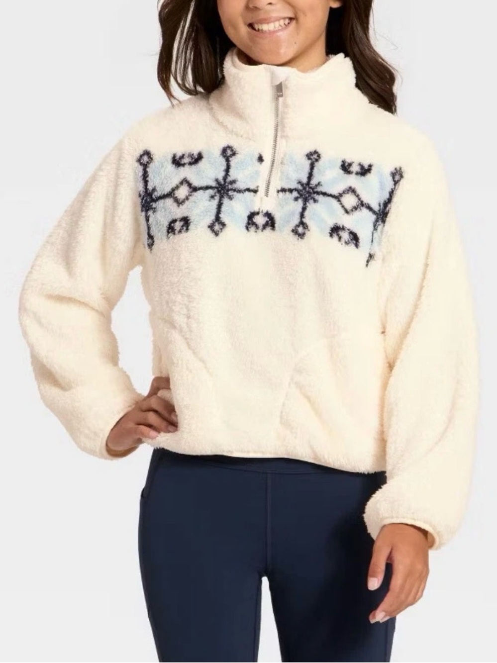 Girls' High Pile 1/2 Zip Pullover
All In Motion
Small 6/7
MSRP $30
New with Tags